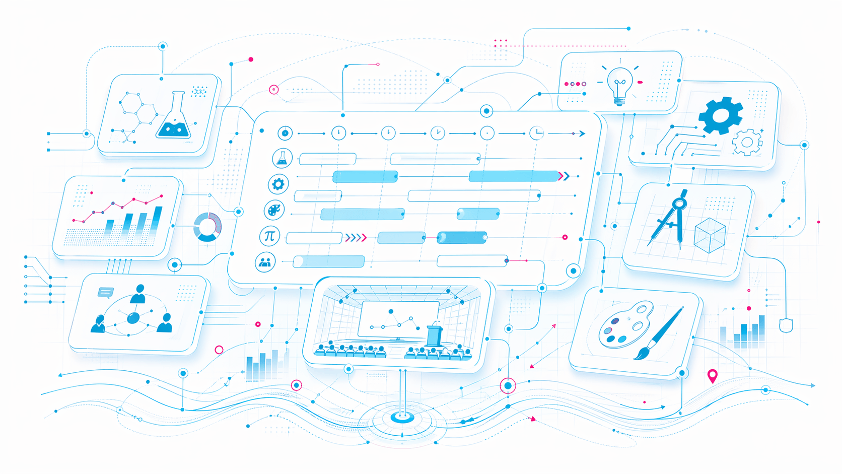 abstract STEAM programme dashboard visual