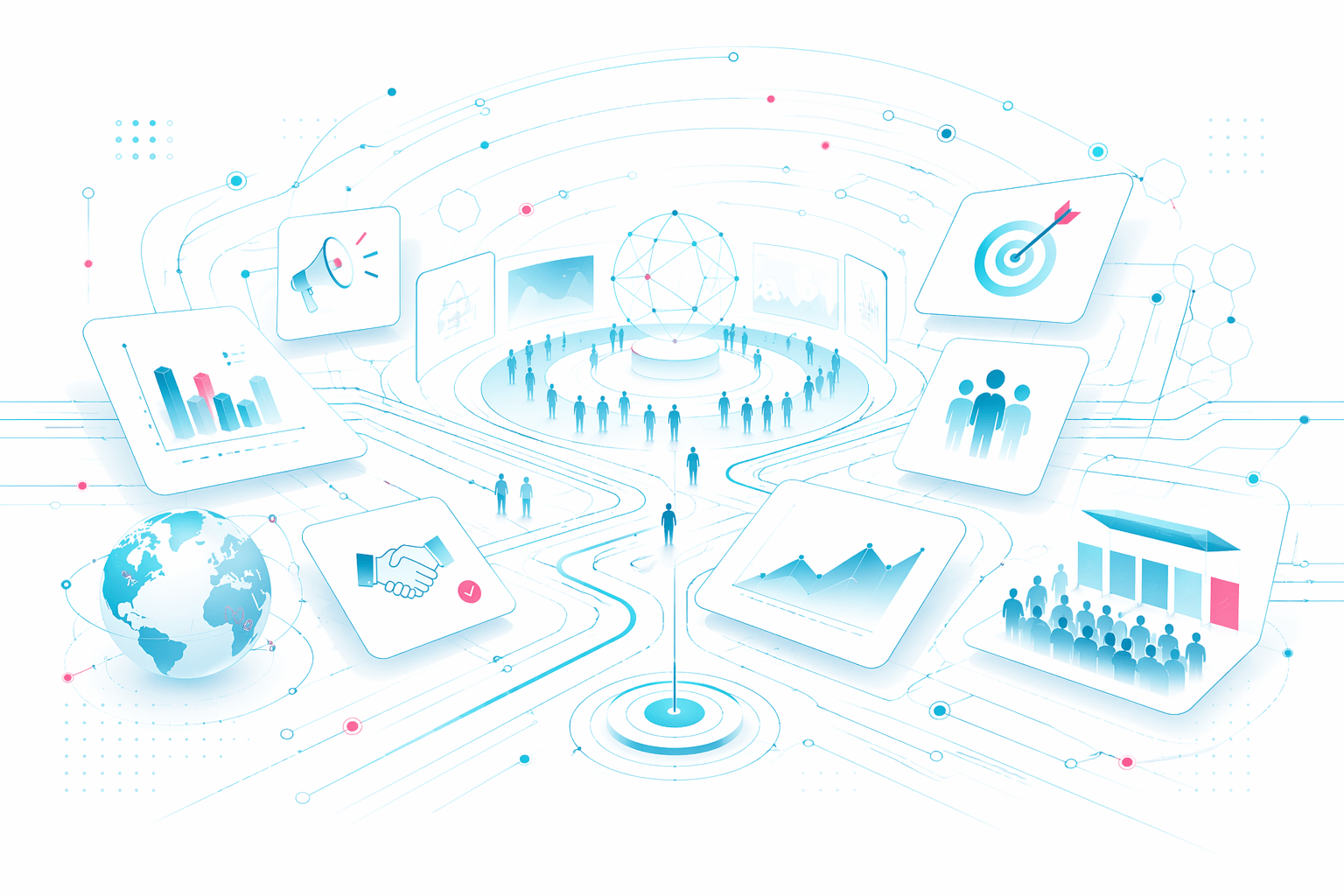 abstract sponsorship ecosystem visual